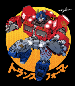Hasbro's Transformers Optimus Prime kabuki style by Acky Bright