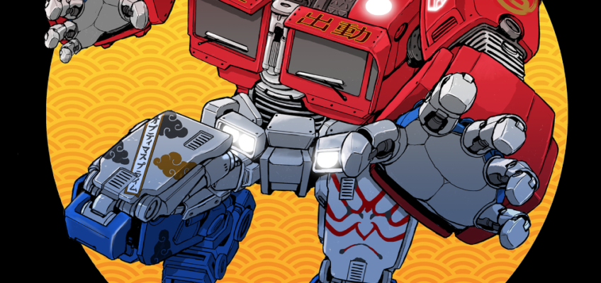 Hasbro's Transformers Optimus Prime kabuki style by Acky Bright